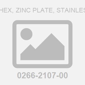 M 5.0Dx 4.7H Hex, Zinc Plate, Stainless Steel Nut